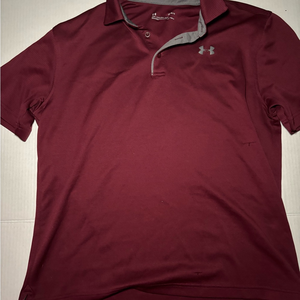 Under Armour Men's Maroon Polo Shirt